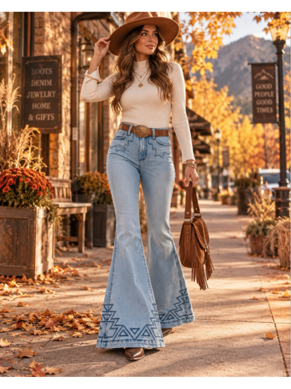 Wrangler Retro Premium Women’s 27x36 High Rise Embellished Trumpet Flare Jeans - Picture 1 of 14